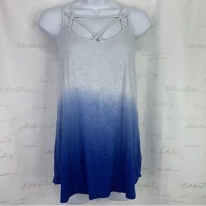 American Eagle Soft & Sexy Slub Tank strappy blue